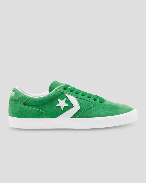 Zapatillas Bajas Converse Checkpoint Pro Pigskin Gamuza Tenis Verde | CV-904ZEY