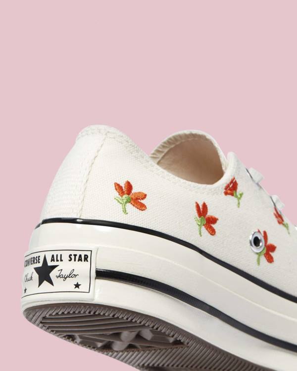 Zapatillas Bajas Converse Chuck 70 Embroidered Garden Party Tenis Beige | CV-459PXM