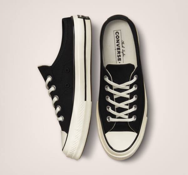 Zapatillas Bajas Converse Chuck 70 Mule Tenis Negras | CV-865IEQ