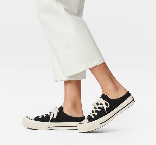 Zapatillas Bajas Converse Chuck 70 Mule Tenis Negras | CV-865IEQ