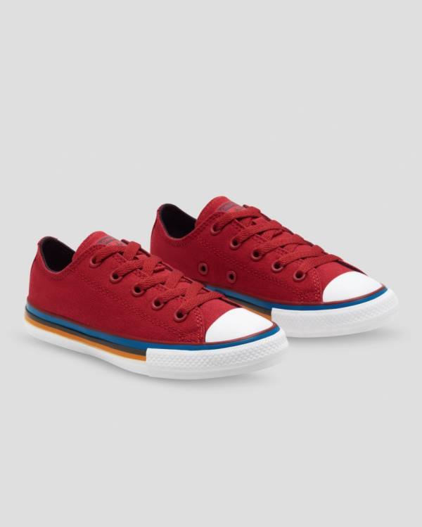 Zapatillas Bajas Converse Chuck Taylor All Star Multi Stripe Tenis Rojas | CV-056MWR