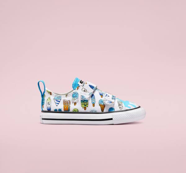 Zapatillas Bajas Converse Chuck Taylor All Star Easy-On Frozen Treats Tenis Blancas Azules Verde Claro | CV-086AVP