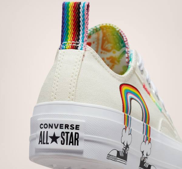 Zapatillas Bajas Converse Chuck Taylor All Star Lift Plataforma Pride Tenis Rojas | CV-130BOF