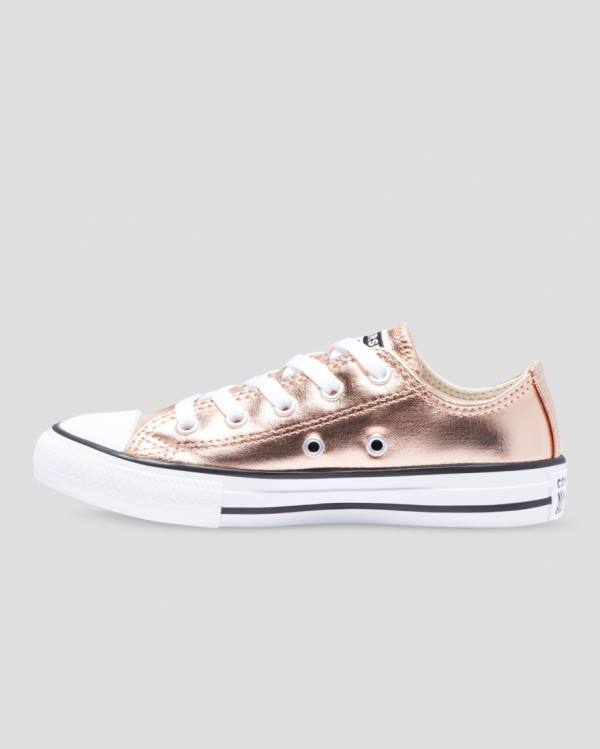 Zapatillas Bajas Converse Chuck Taylor All Star Metallic Tenis Doradas Blancas | CV-153GPC