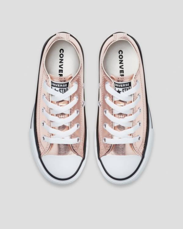 Zapatillas Bajas Converse Chuck Taylor All Star Metallic Tenis Doradas Blancas | CV-153GPC