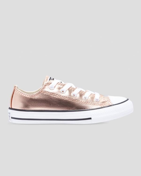 Zapatillas Bajas Converse Chuck Taylor All Star Metallic Tenis Doradas Blancas | CV-153GPC