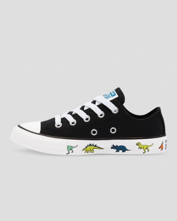 Zapatillas Bajas Converse Chuck Taylor All Star Dinoverse Tenis Negras | CV-170QSB