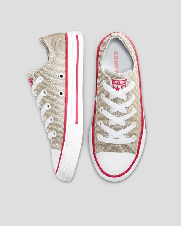 Zapatillas Bajas Converse Chuck Taylor All Star Glitter Textil Tenis Marrones | CV-254WYD