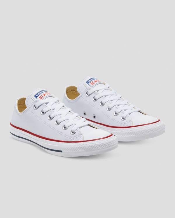 Zapatillas Bajas Converse Chuck Taylor All Star Cuero Tenis Blancas | CV-325FLN