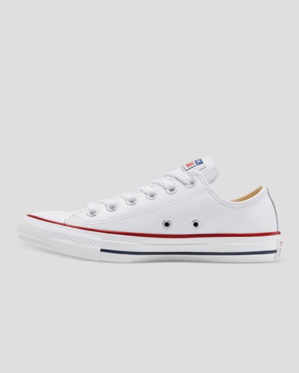 Zapatillas Bajas Converse Chuck Taylor All Star Cuero Tenis Blancas | CV-325FLN