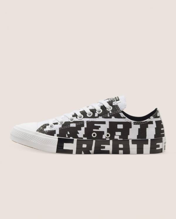 Zapatillas Bajas Converse Chuck Taylor All Star Create Future Tenis Negras Blancas | CV-673ADJ