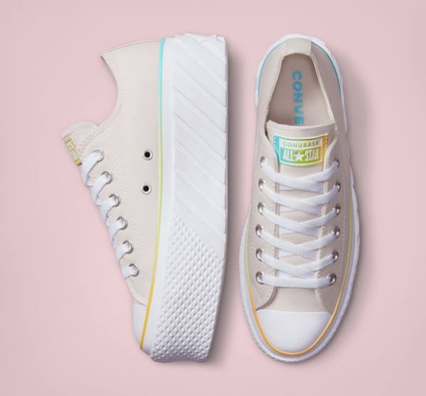 Zapatillas Bajas Converse Chuck Taylor All Star 2X Lift Plataforma Gradient Tenis Blancas Azules | CV-708JIY