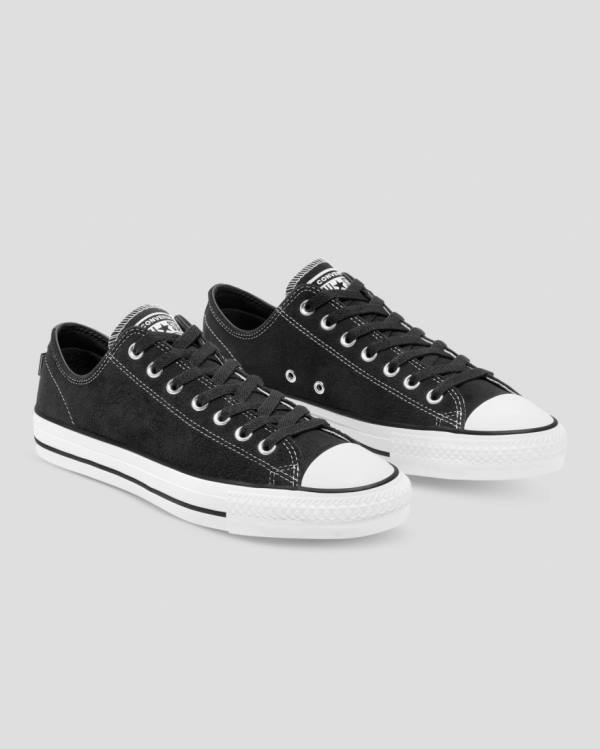 Zapatillas Bajas Converse Chuck Taylor All Star Pro Gamuza Tenis Negras | CV-759NSD