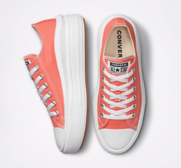 Zapatillas Bajas Converse Chuck Taylor All Star Move Plataforma Seasonal Color Tenis Blancas Blancas | CV-795DQO