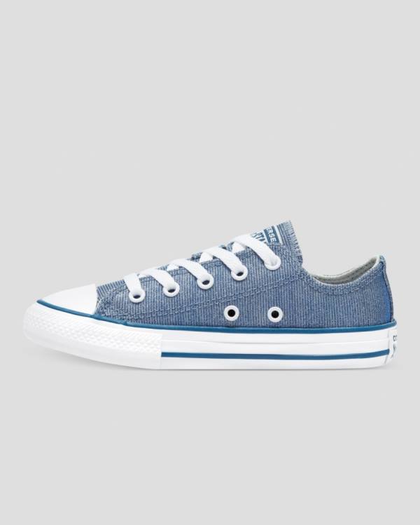 Zapatillas Bajas Converse Chuck Taylor All Star Glitter Textil Tenis Azules | CV-795VXM