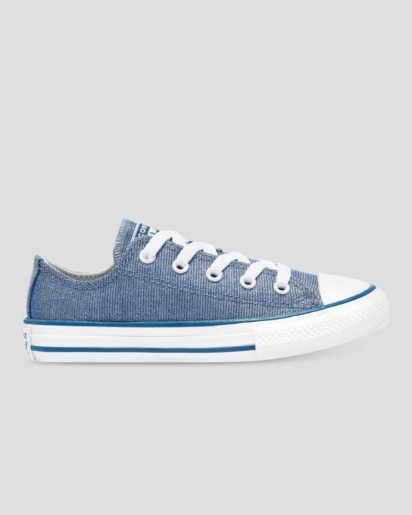 Zapatillas Bajas Converse Chuck Taylor All Star Glitter Textil Tenis Azules | CV-795VXM