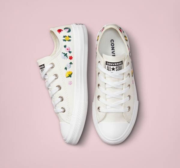 Zapatillas Bajas Converse Chuck Taylor All Star Floral Embroidery Tenis Blancas Blancas | CV-807RJH