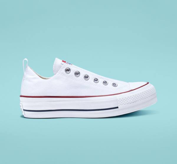 Zapatillas Bajas Converse Chuck Taylor All Star Lift Plataforma Slip Tenis Blancas Rojas Azules | CV-860CSK