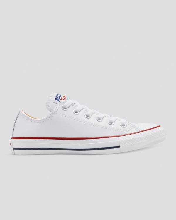 Zapatillas Bajas Converse Chuck Taylor All Star Cuero Tenis Blancas | CV-927DEN