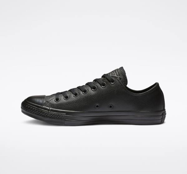 Zapatillas Bajas Converse Chuck Taylor All Star Cuero Tenis Negras | CV-958HIR