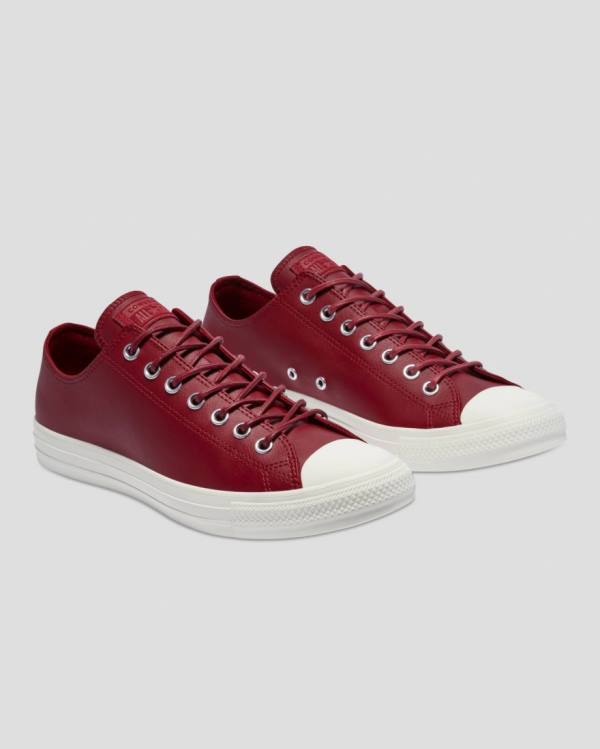 Zapatillas Bajas Converse Chuck Taylor All Star Seasonal Cuero Tenis Burdeos | CV-987YXS