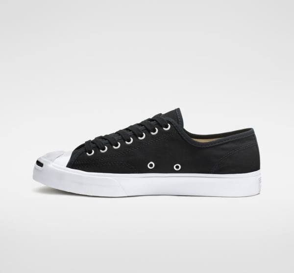 Zapatillas Bajas Converse Jack Purcell Lona Tenis Negras Blancas | CV-287IHK