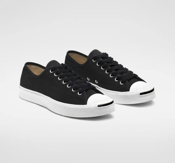 Zapatillas Bajas Converse Jack Purcell Lona Tenis Negras Blancas | CV-287IHK