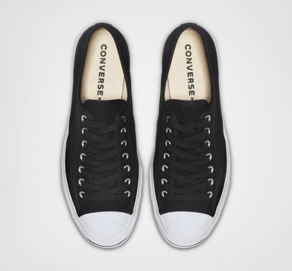 Zapatillas Bajas Converse Jack Purcell Lona Tenis Negras Blancas | CV-287IHK