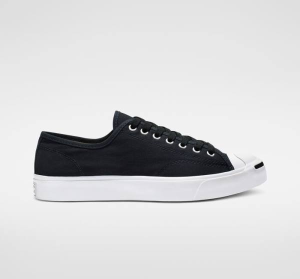 Zapatillas Bajas Converse Jack Purcell Lona Tenis Negras Blancas | CV-287IHK