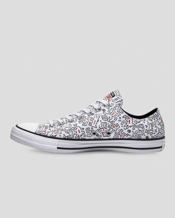 Zapatillas Bajas Converse Keith Haring Chuck Taylor All Star Tenis Blancas Negras Rojas | CV-853HBL