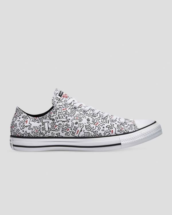 Zapatillas Bajas Converse Keith Haring Chuck Taylor All Star Tenis Blancas Negras Rojas | CV-853HBL