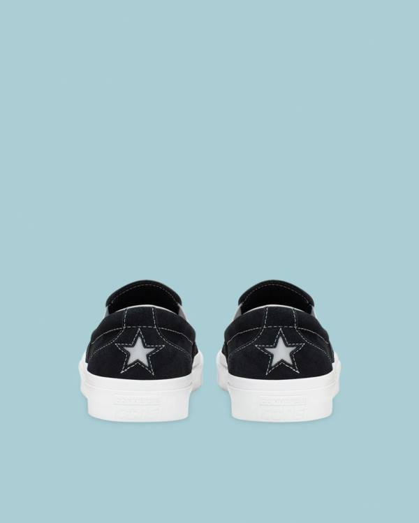 Zapatillas Bajas Converse One Star CC Slip On Tenis Negras | CV-943QWL