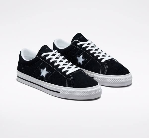 Zapatillas Bajas Converse One Star Tenis Negras Blancas | CV-759VGE