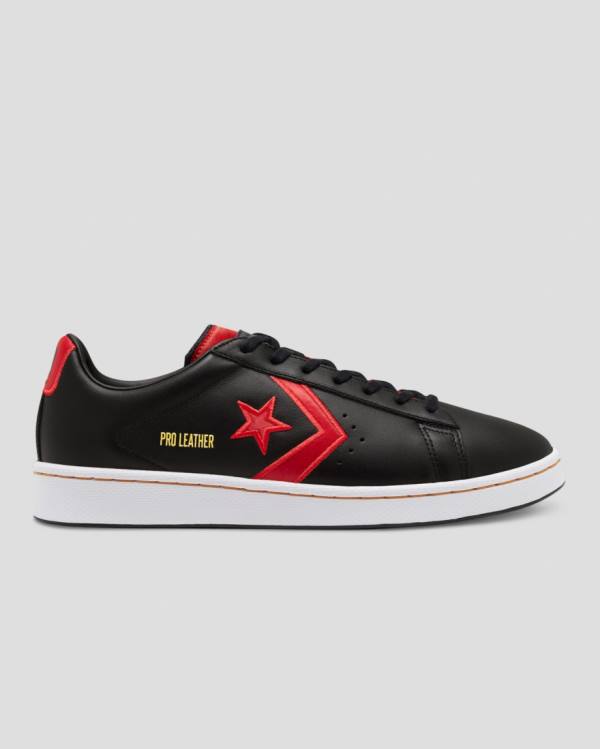 Zapatillas Bajas Converse Pro Cuero Bleeding Colours Tenis Negras | CV-346OAZ