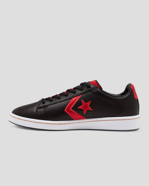 Zapatillas Bajas Converse Pro Cuero Bleeding Colours Tenis Negras | CV-568PUF