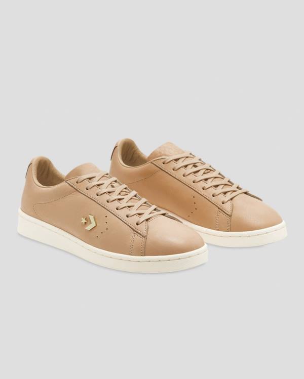 Zapatillas Bajas Converse Pro Cuero Horween Tenis Kaki | CV-968MZC