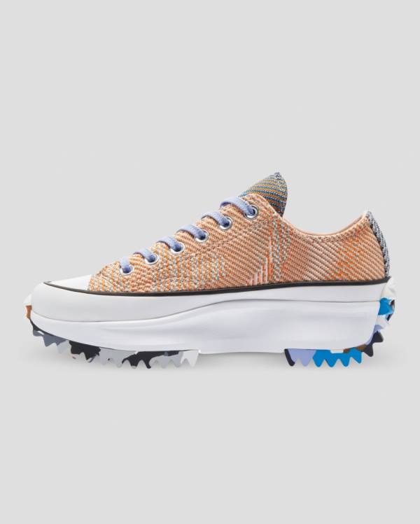 Zapatillas Bajas Converse Run Star Hike Knit Print Tenis Naranjas Rosas | CV-267EKP