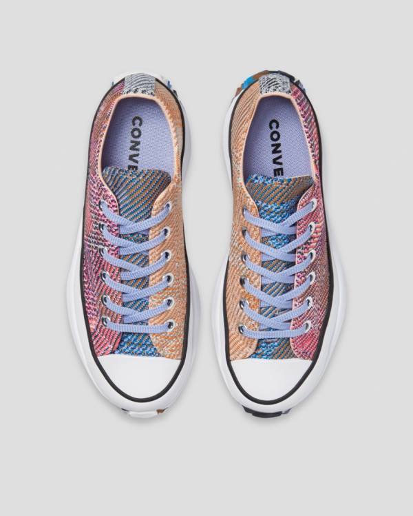 Zapatillas Bajas Converse Run Star Hike Knit Print Tenis Naranjas Rosas | CV-267EKP