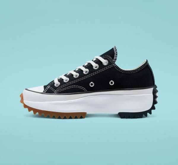 Zapatillas Bajas Converse Run Star Hike Plataforma Tenis Negras Blancas | CV-931FKU