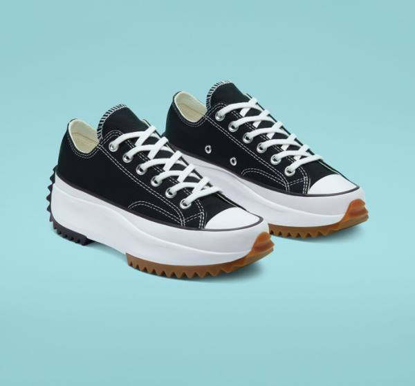 Zapatillas Bajas Converse Run Star Hike Plataforma Tenis Negras Blancas | CV-931FKU