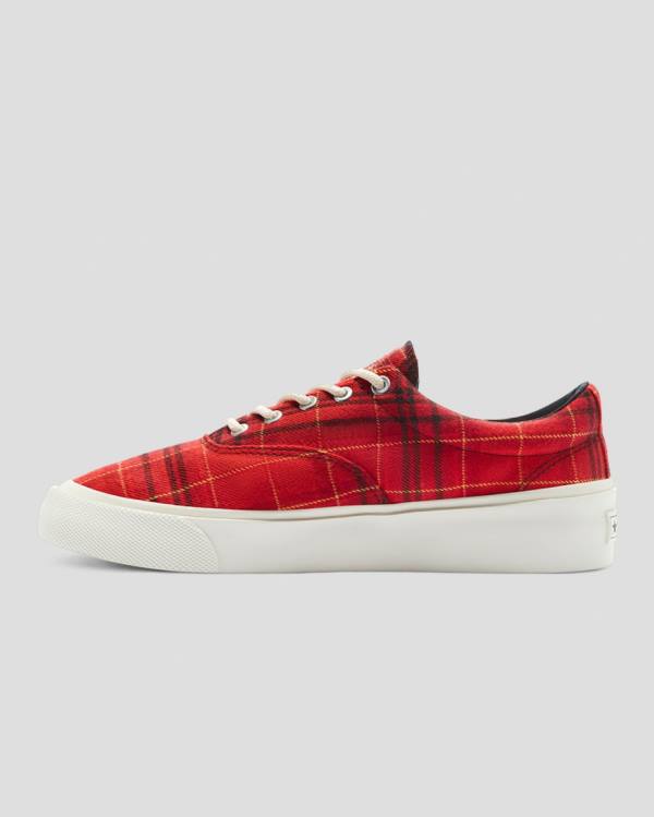 Zapatillas Bajas Converse Skidgrip Twisted Plaid Tenis Rojas | CV-342JHX